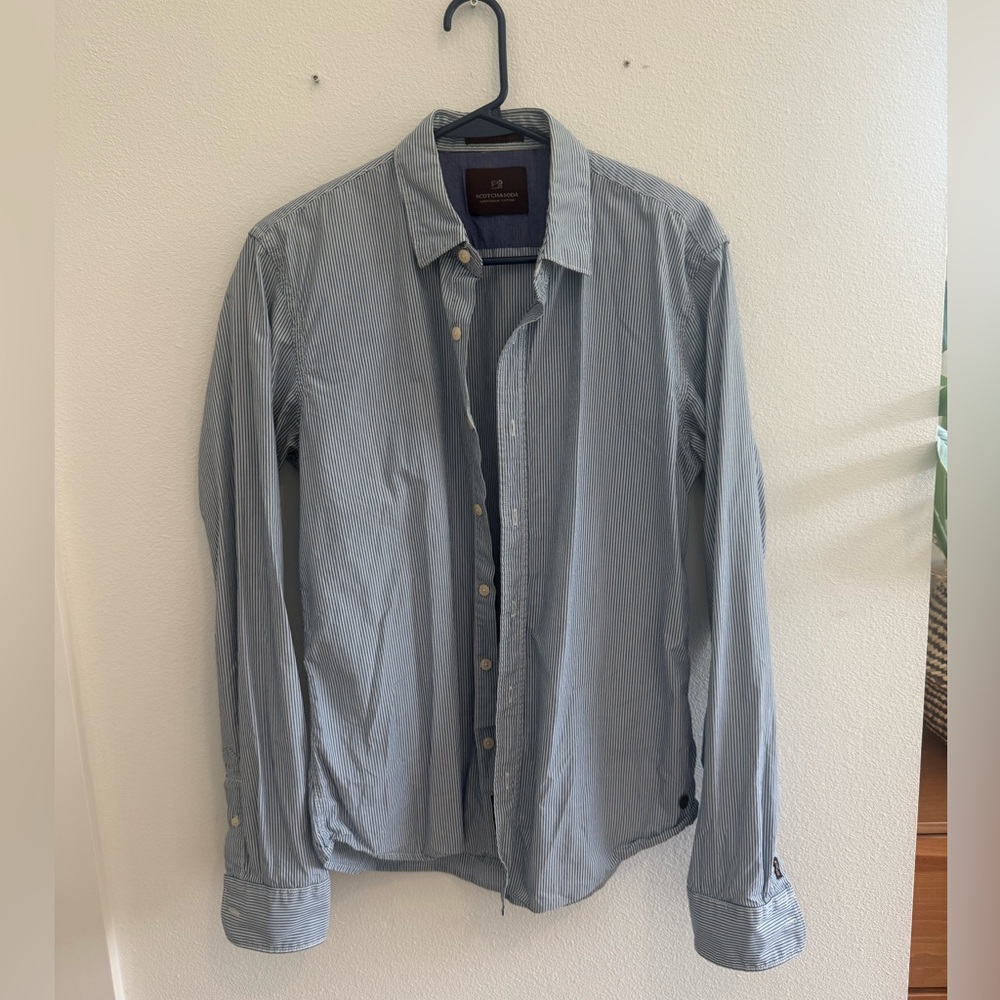 Scotch and Soda Striped Button-Up Shirt, Size M